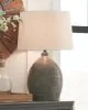 Ashley Furniture L100744 Joyelle - Terracotta Table Lamp  - Gray