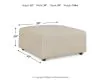 Ashley Furniture 2900408 Edenfield - Oversized Accent Ottoman - Linen