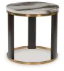 Ashley Furniture T671-6 Jazmore - Round End Table - Brown / Brass Finish