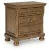 Ashley Furniture PCB779-92 Feddinger - Two Drawer Night Stand - Medium Brown
