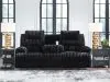 Ashley Furniture PC4280599 Rhine Falls - Reclining Power Sofa With Drop Down Table - Onyx