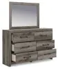 Ashley Furniture PCB2405B1 Ashley Furniture PCB2405B1 Graystorm - Dresser And Mirror - Brown Gray