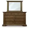 Ashley Furniture PCB949B1 Ashley Furniture PCB949B1 Frantanna - Dresser And Mirror - Brown