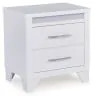 Ashley Furniture PCB392-92 Jarlee - Two Drawer Night Stand - White