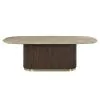 ACME DN07000 ACME DN07000 Clayten - Dining Table With Natural Marble Top - Natural Top & Brown Oak