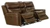 Jackson Furniture Industries 64889-1269/59-3069/59 Ceretti - Power Reclining Console Loveseat - Brown Top Grain Italian Leather Match