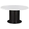 CoasterEssence 115490 Sherry - Round Marble Top Dining Table - Rustic Espresso