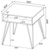 CoasterEssence 723367 Fanning - Engineered Wood Side End Table - Golden Oak