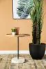 CoasterElevations 935881 Ginevra - Wood Top Marble Base Table - Natural And White