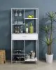 Coaster Fine Furniture 182034 Figueroa - 5-Shelf Wine Storage Bar Cabinet - White High Gloss