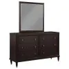 Coaster Fine Furniture 223063M Emberlyn - 6-Drawer Dresser With Mirror - Brown