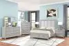 New Classic 00-2442-36N New Classic 00-2442-36N Fiona - 5/0 Queen 6 Piece Bedroom Set (Bed & Dresser & Mirror & Chest & 2 Nightstands) - Gray