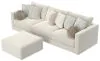 Jackson Furniture Industries 2235/37/31/36/12-16 Jackson Furniture Industries 2235/37/31/36/12-16 Ritzy - 3 Piece Modular Sofa And 1 Included Cocktail Ottoman - Bone