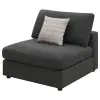 CoasterEssence 551324 Serene - Upholstered Armless Chair - Charcoal