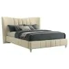 Coaster Fine Furniture 315956Q Evelyn - Upholstered Queen Panel Platform Bed - Ivory