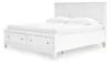 Ashley Furniture B680B22 Ashley Furniture B680B22 Fortman - King Panel Storage Bed - White
