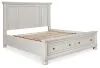 Ashley Furniture B742B24 Robbinsdale - Queen Panel Storage Bed - Antique White