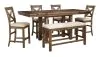 Ashley Furniture D631/32/124(4)/09 Ashley Furniture D631/32/124(4)/09 Moriville - 6 Pc. - Counter Extension Table, 4 Barstools, Bench - Dark Gray