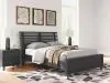 Ashley Furniture B1013B23 Danziar - Full Slat Panel Bed - Black