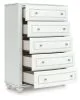Ashley Furniture PCB1819-46 Kozlani - Five Drawer Chest - White