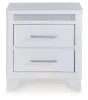 Ashley Furniture PCB392-92 Jarlee - Two Drawer Night Stand - White