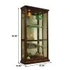 Pulaski Furniture 20542 PFC Curios - Lighted Sliding Door 4 Shelf Curio Cabinet - Cherry Brown
