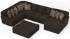 Jackson Furniture Industries 4376/62/76/30/28-49 Mammoth - 3 Piece Sectional With Cocktail Ottoman (RSF Chaise) - Chocolate