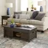 Liberty Furniture 792-OT-3PCS Mill Creek - 3 Piece Living Room Set (Lift Top Cocktail & 2 Drawer End Tables) - Peppercorn