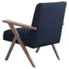 CoasterEssence 905415 Cheryl - Upholstered Wood Arm Accent Chair - Dark Blue