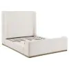 Coaster Fine Furniture 302046Q Nala - Upholstered Queen Sleigh Bed - Cream