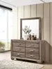CoasterEveryday 204193M Kauffman - 6-Drawer Dresser With Mirror - Washed Taupe