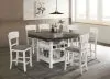 Furniture of America CM3733WG-RPT-TABLE Stacie - Counter Height Round Dining Table - White / Gray