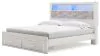 Ashley Furniture B2640B30 Altyra - King Upholstered Bookcase Bed With Storage - White