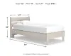 Ashley Furniture EB1864B3 Socalle - Twin Panel Platform Bed - Natural