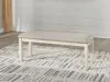 Ashley Furniture D642-00 Robbinsdale - Large Upholstered Dining Room Bench - Antique White
