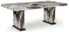 Ashley Furniture PCD581D4 Jeshina - Dining Table - Dark Brown / Beige