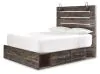 Ashley Furniture B211B10 Ashley Furniture B211B10 Drystan - Queen Panel Bed With 2 Side Drawers - Brown / Beige