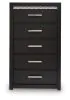 Ashley Furniture PCB2611-46 Brizmore - Five Drawer Chest - Black
