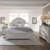 Liberty Furniture 244-BR-CPBDMN Liberty Furniture 244-BR-CPBDMN Magnolia Manor - 4 Piece Bedroom Set (California King Panel Bed, Dresser & Mirror, Nightstand) - Antique White