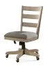 Riverside Furniture 28127 Perspectives - Wood Back Upholstered Desk Chair - Sun-Drenched Acacia