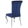 CoasterElevations 115071-S5B Carone - 5 Piece Rectangular Glass Dining Set - Chrome And Blue