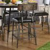 Furniture of America CM3370RPT Mullane - Counter Height Table - Weathered Gray / Rustic Dark Oak