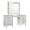 New Classic 02-9698W-VM New Classic 02-9698W-VM Valentino - Vanity Table & Mirror - White