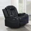 New Classic U1769V-13-BLK Orion II - Glider Recliner - Black