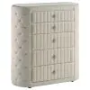 Coaster Fine Furniture 360115 Sonya - 5-Drawer Upholstered Bedroom Chest Of Drawers - Ivory