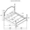 Coaster Fine Furniture 223631KWB3 Andover - California King Side Rails & Slats, Box 3 of 3 - Dark Oak