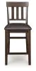 Ashley Furniture D596-124 Haddigan - Upholstered Barstool (Set of 2) - Dark Brown
