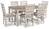 Ashley Furniture D394-425 Skempton - Dining Room Table Set (Set of 7) - White