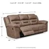 Ashley Furniture 3990588 Stoneland - Reclining Sofa - Light Brown