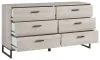 Ashley Furniture EB1864-231 Socalle - Six Drawer Dresser - Vinyl-Wrapped - Light Natural
